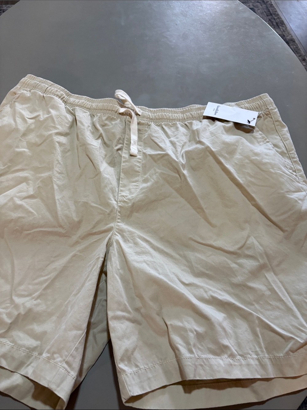 Men's Goodfellows & Co Drawstring Cotton Shorts - Cream